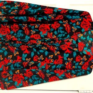 Torrid Plus Floral Gauzy Long Sleeve Tunic Top NWOT